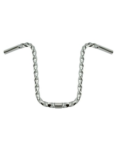 U Square Twisted Handlebar 13 25.4mm Chrome.